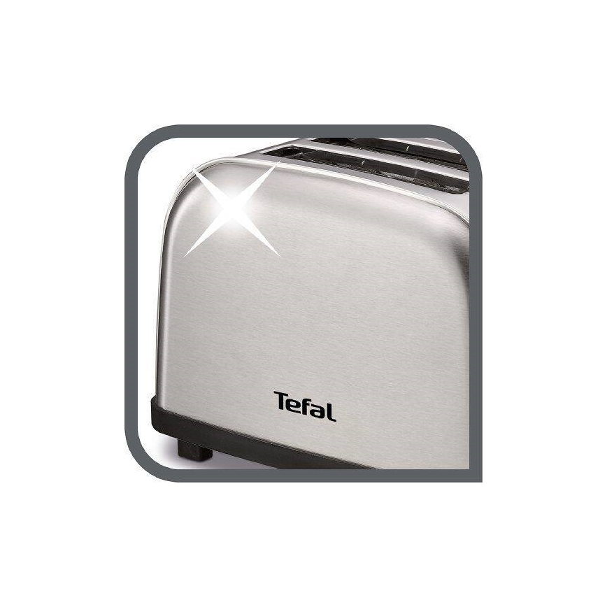 Tefal - Tostadora con dos agujeros ULTRA MINI 700W/230V cromo mate