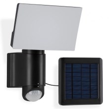 Telefunken 304705TF - Proyector LED solar de pared con sensor LED/6W/3,7V IP44 negro