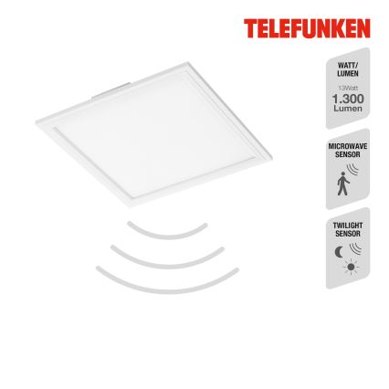 Telefunken 308606TF - Panel LED fijo con sensor LED/13W/230V