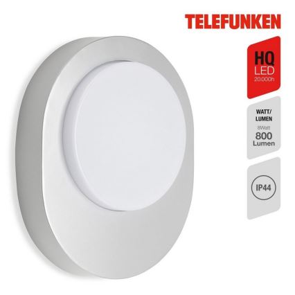 Telefunken 312004TF - Aplique LED para exterior LED/8W/230V IP44 plata