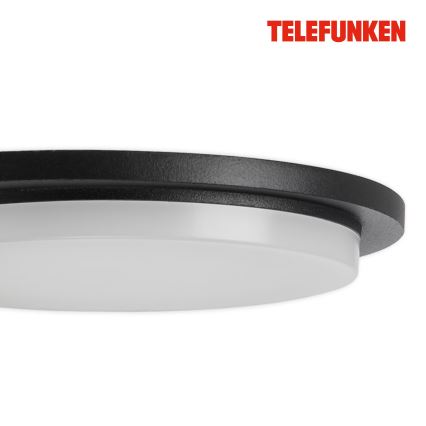 Telefunken 312505TF - Aplique LED de exterior con sensor LED/10W/230V IP44 negro