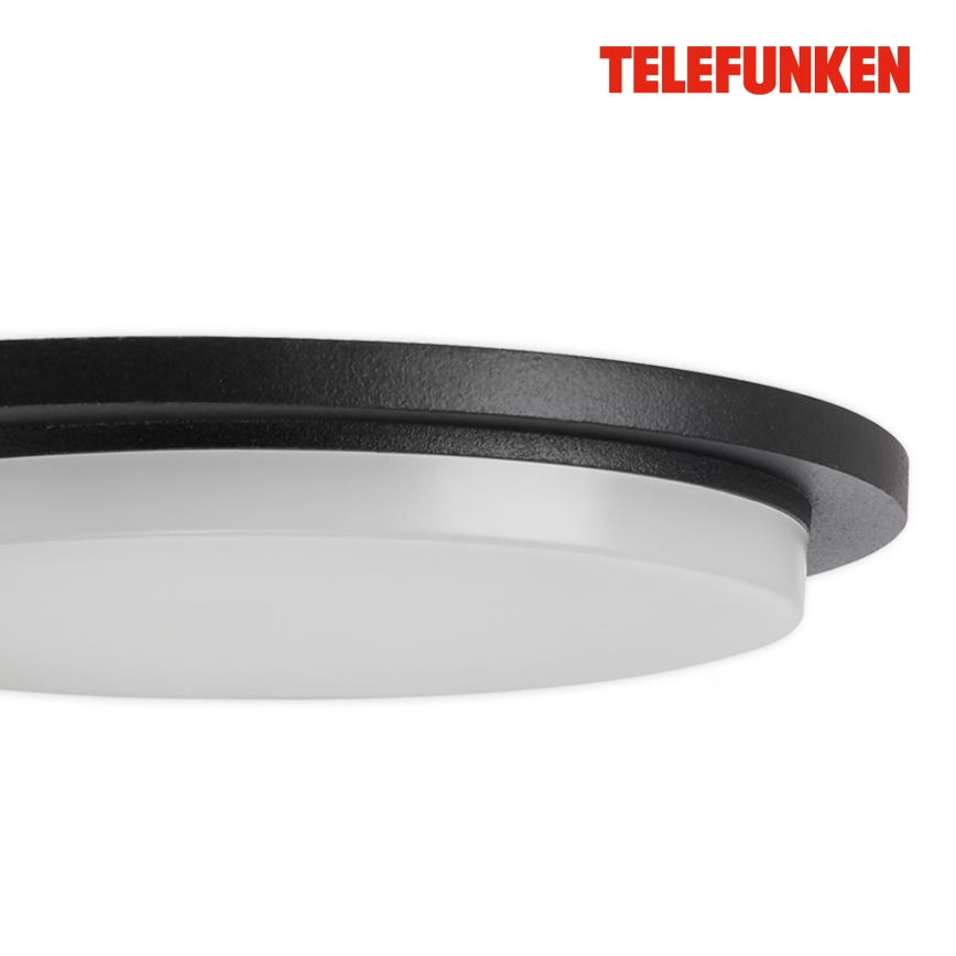 Telefunken 312505TF - Aplique LED de exterior con sensor LED/10W/230V IP44 negro