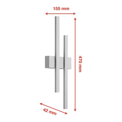 Telefunken 313204TF - Aplique LED de exterior 2xLED/4W/230V IP44