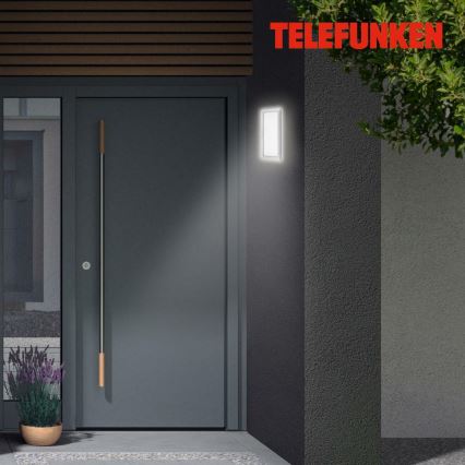 Telefunken 313604TF - Aplique LED para exterior LED/16W/230V IP44 plata