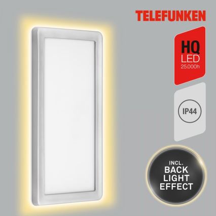 Telefunken 313604TF - Aplique LED para exterior LED/16W/230V IP44 plata