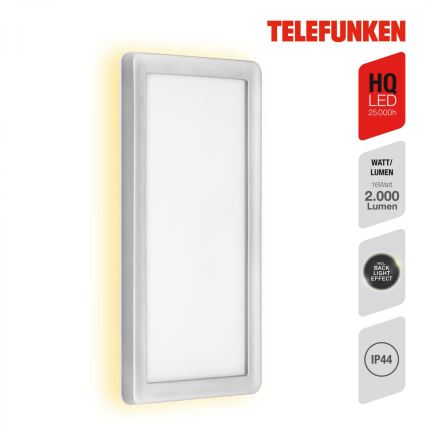 Telefunken 313604TF - Aplique LED para exterior LED/16W/230V IP44 plata