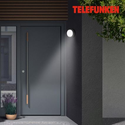 Telefunken 315305TF - Aplique LED de exterior con sensor LED/12W/230V IP44 negro