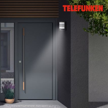Telefunken 315505TF - Aplique LED de exterior con sensor LED/12W/230V IP44