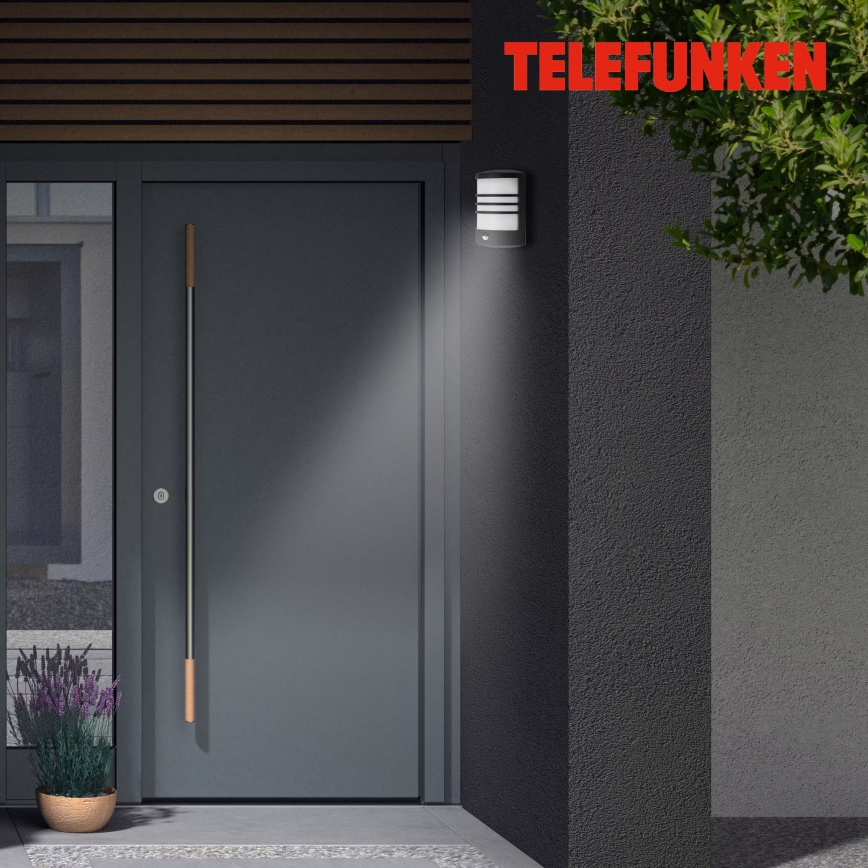 Telefunken 315505TF - Aplique LED de exterior con sensor LED/12W/230V IP44