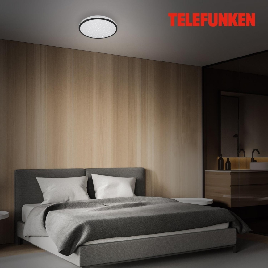Telefunken 318305TF - Plafón LED de baño con sensor LED/16W/230V IP44 diá. 28 cm