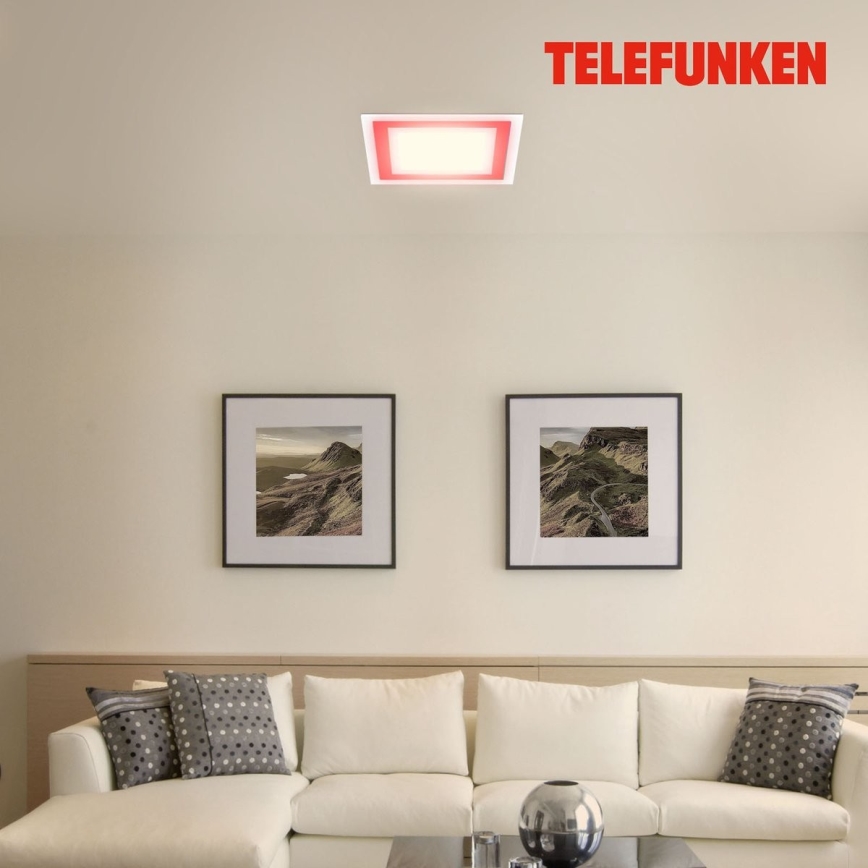 Telefunken 318806TF - Plafón LED RGBW regulable LED/24W/230V 3000-6500K + control remoto