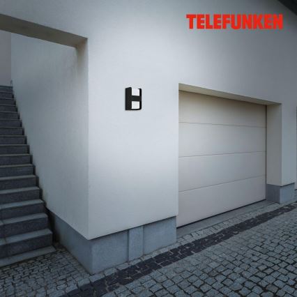 Telefunken 321005TF - Aplique de exterior 1xE27/12W/230V IP44 negro