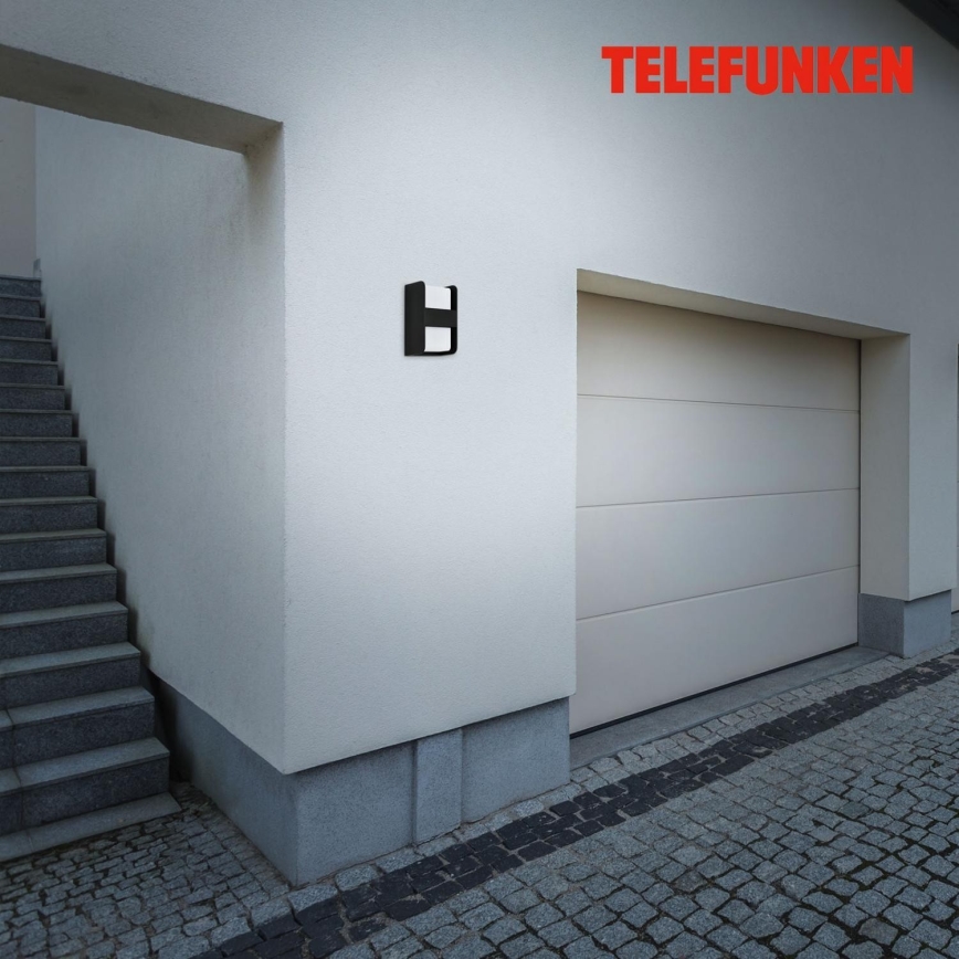 Telefunken 321005TF - Aplique de exterior 1xE27/12W/230V IP44 negro