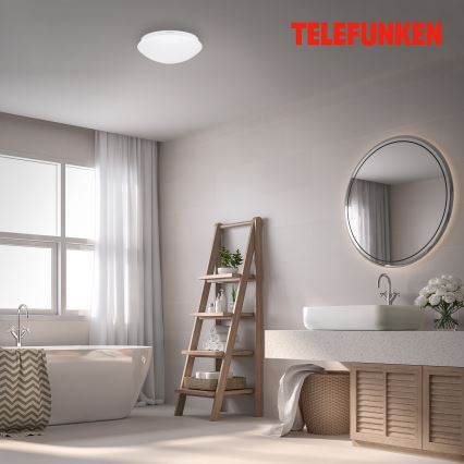 Telefunken 601206TF - Plafón LED de baño con sensor LED/15W/230V IP44 diá. 28 cm