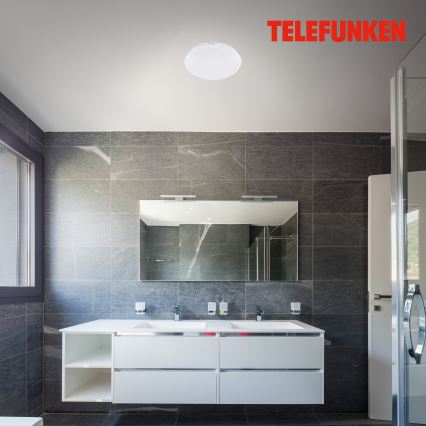 Telefunken 602006TF - Plafón LED de baño con sensor LED/15W/230V IP44 4000K