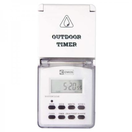 Temporizador digital exterior IP44 SCHUKO