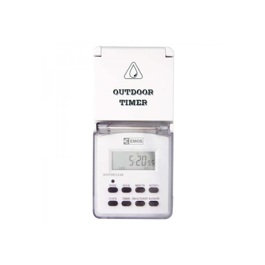 Temporizador digital exterior IP44 SCHUKO
