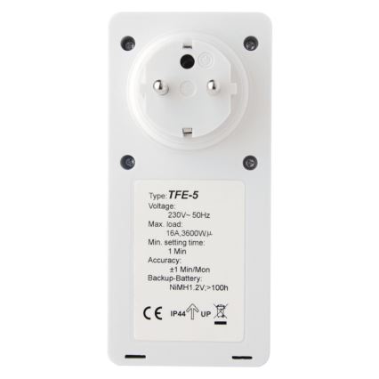 Temporizador digital para exteriores 230V/16A IP44