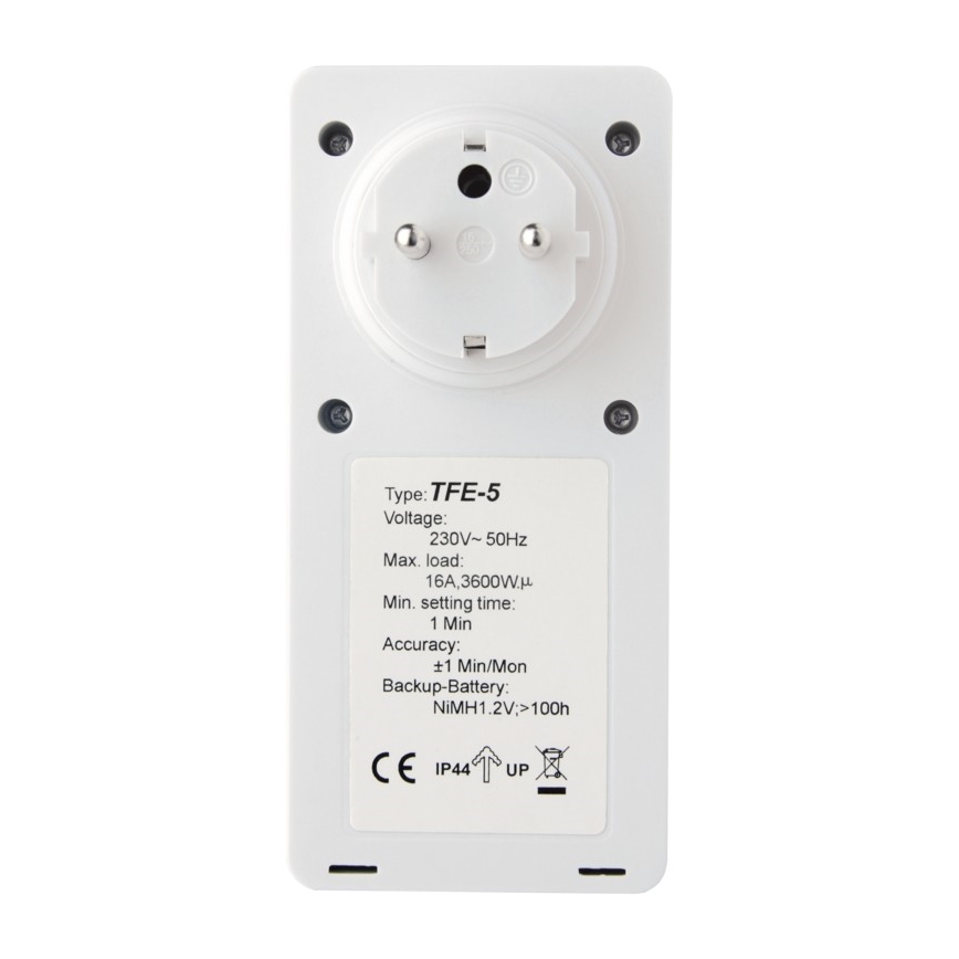 Temporizador digital para exteriores 230V/16A IP44