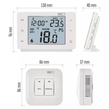 Termostato digital inalámbrico GoSmart 230V/16A Wi-FI Tuya