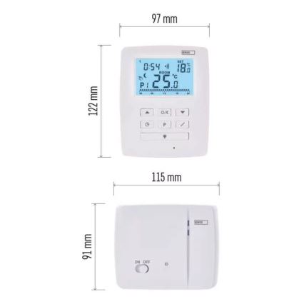 Termostato programable 230V+2xAA