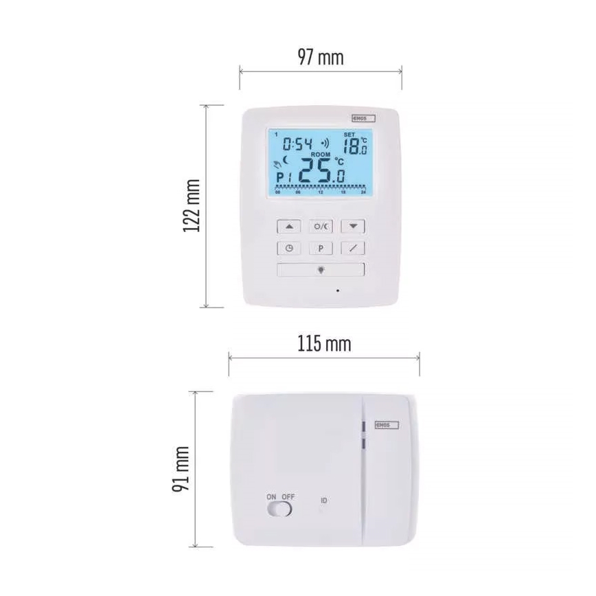 Termostato programable 230V+2xAA