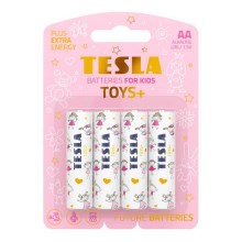 Tesla Batteries - 4 pz Batería alcalina AA TOYS+ 1,5V
