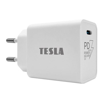 TESLA Electronics - Adaptador para cargador rápido Power Delivery 20W blanco