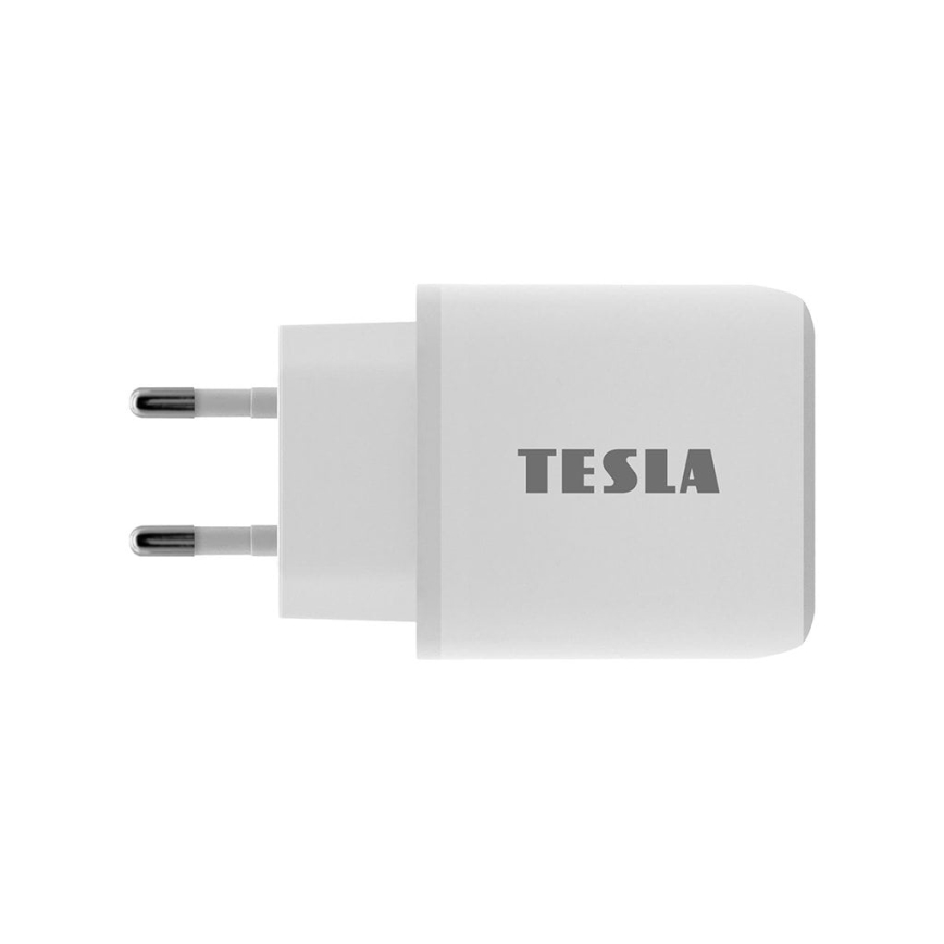 TESLA Electronics - Adaptador para cargador rápido Power Delivery 25W blanco