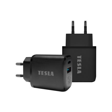 TESLA Electronics - Adaptador para cargador rápido Power Delivery 25W negro