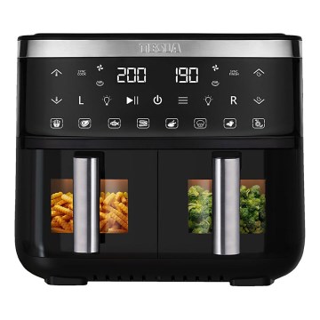 TESLA Electronics AirCook - Doble freidora digital multifuncional de aire caliente 7,6 l 2850W/230V