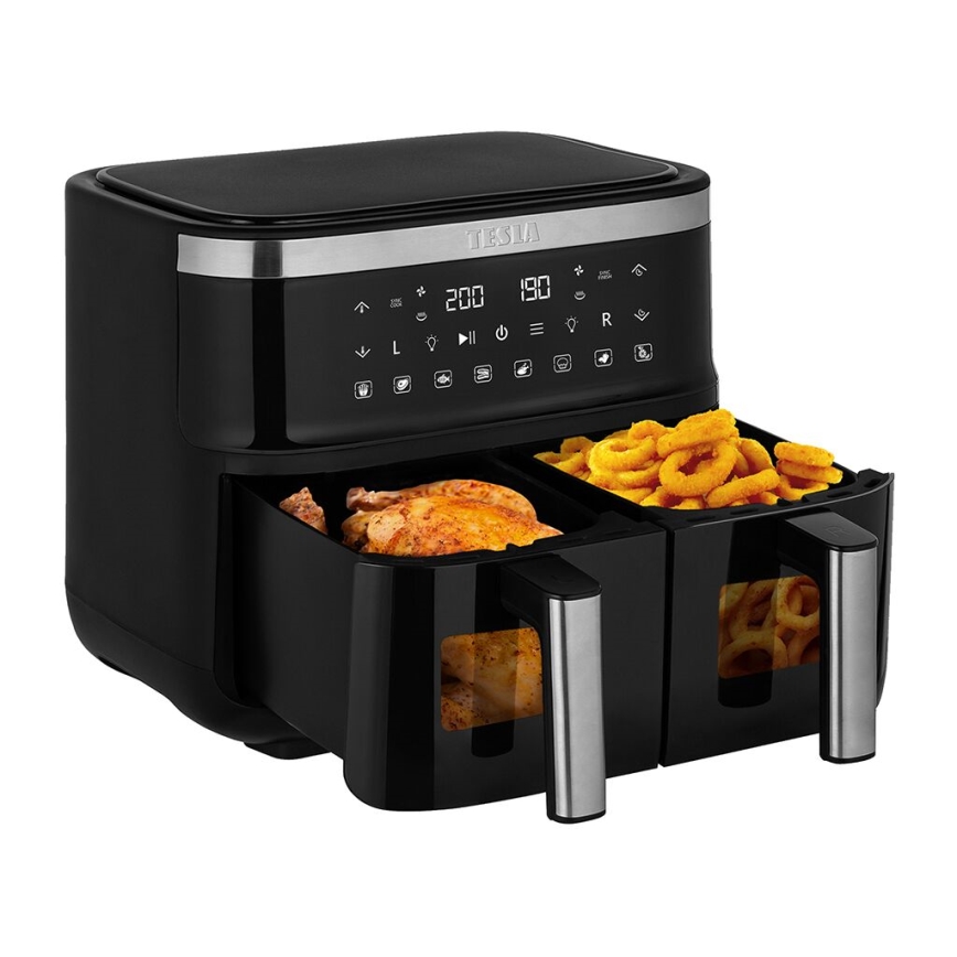 TESLA Electronics AirCook - Doble freidora digital multifuncional de aire caliente 7,6 l 2850W/230V