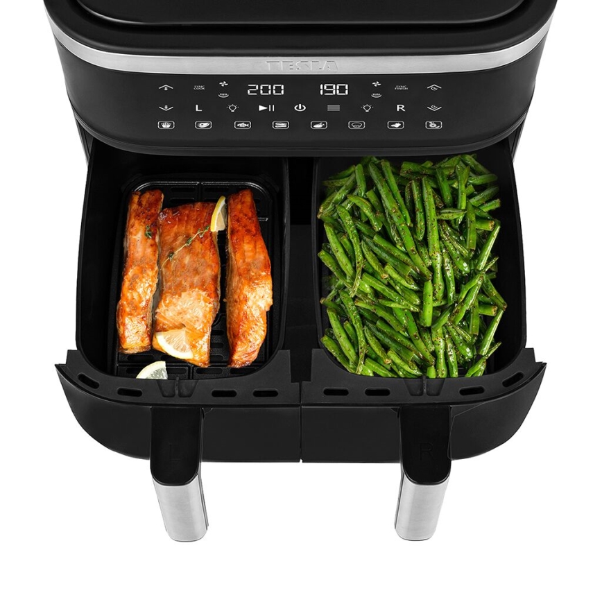 TESLA Electronics AirCook - Doble freidora digital multifuncional de aire caliente 7,6 l 2850W/230V