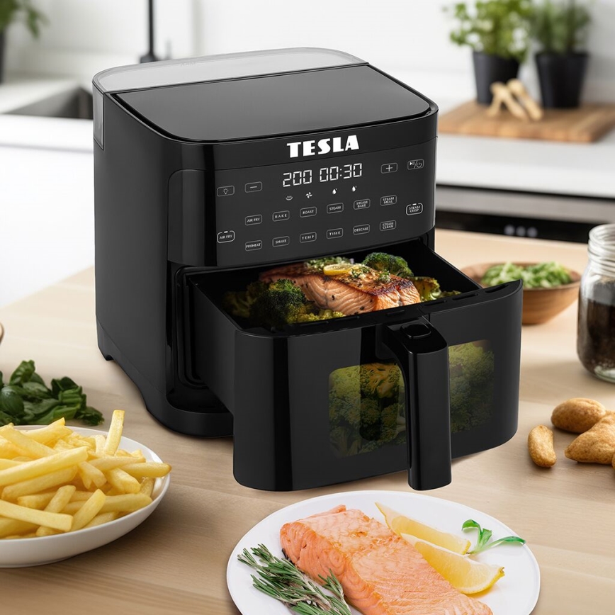 TESLA Electronics AirCook - Freidora multifunción de vapor y aire caliente 5 l 1500W/230V
