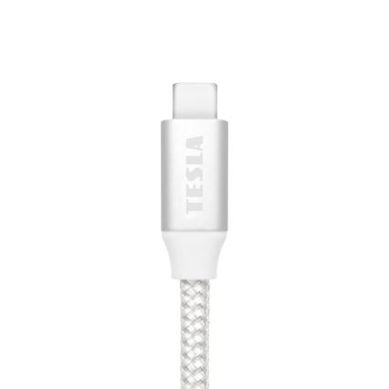 TESLA Electronics - Cable USB USB-C 3.2 connector Power Delivery 1m 100W blanco