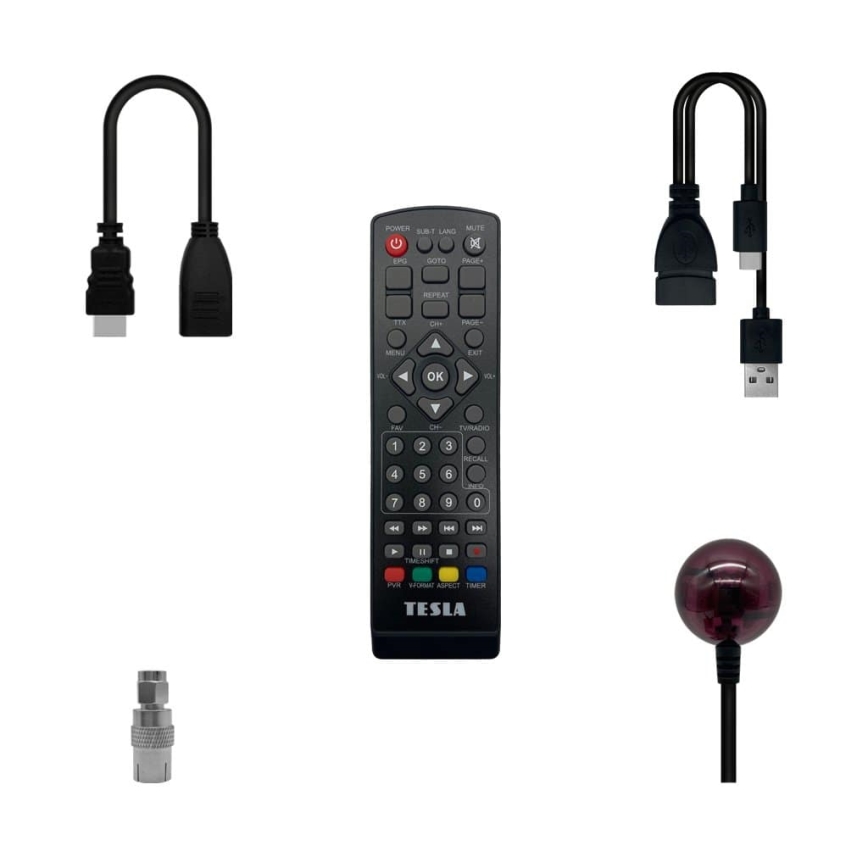 TESLA Electronics - DVB-T2 H.265 (HEVC) receptor HDMI-CEC 2xAAA + control remoto
