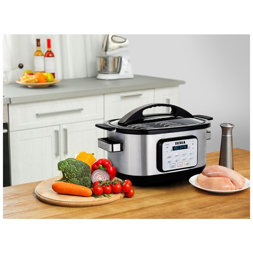 TESLA Electronics MultiCook - Olla eléctrica multifunción 6 l 10en1 1250W/230V