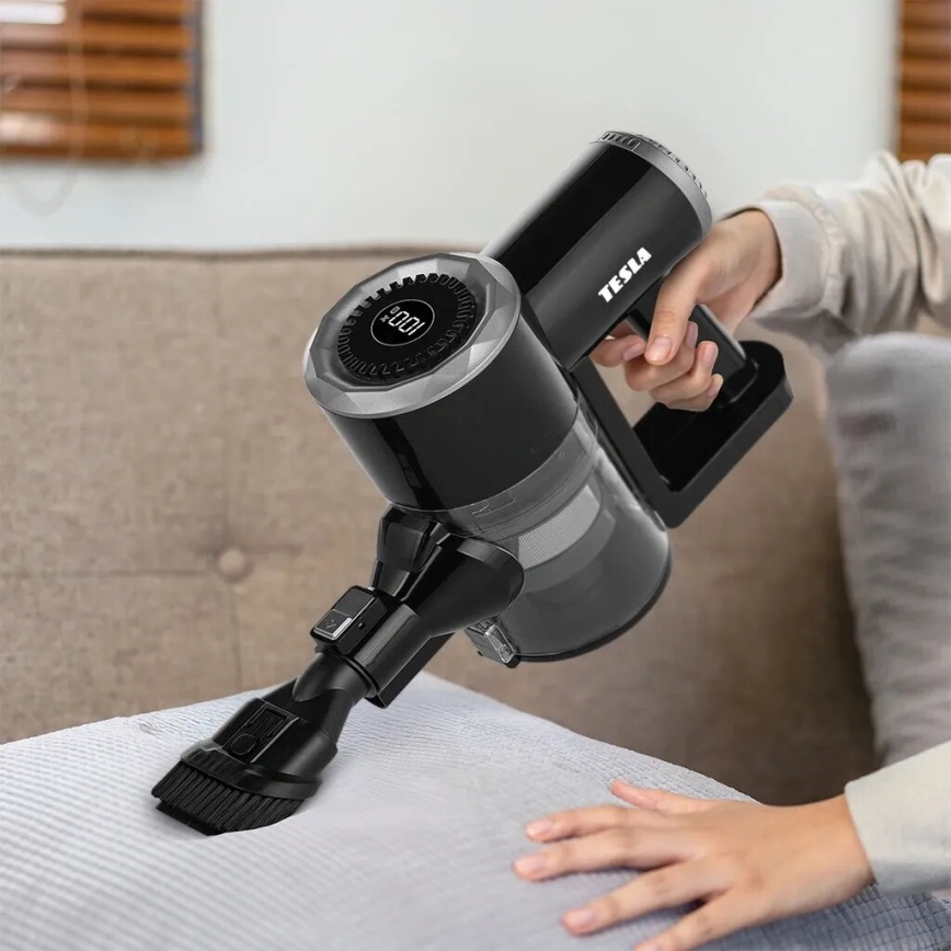 TESLA Electronics PureStar - Aspiradora escoba inalámbrica flexible 2en1 150W/2200 mAh negro