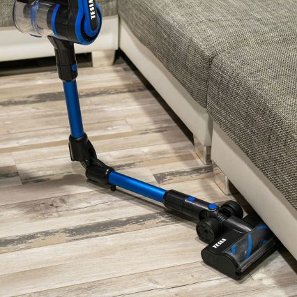 TESLA Electronics PureStar - Aspiradora escoba inalámbrica flexible 3en1 300W/2200 mAh negro/azul