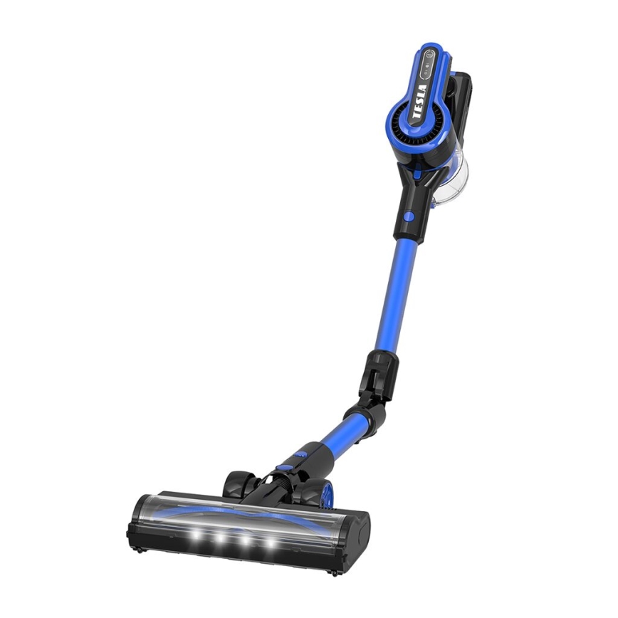 TESLA Electronics PureStar - Aspiradora escoba inalámbrica flexible 3en1 300W/2200 mAh negro/azul