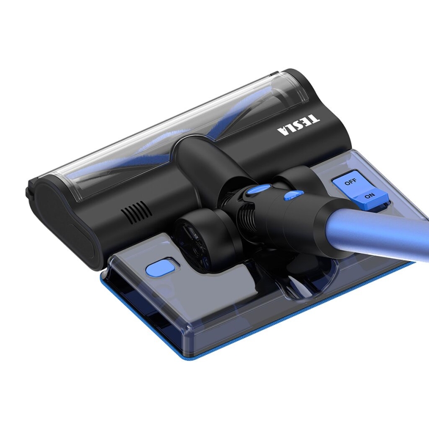 TESLA Electronics PureStar - Aspiradora escoba inalámbrica flexible 3en1 300W/2200 mAh negro/azul