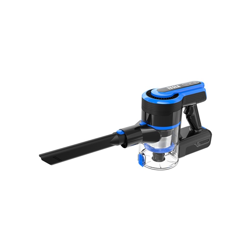 TESLA Electronics PureStar - Aspiradora escoba inalámbrica flexible 3en1 300W/2200 mAh negro/azul