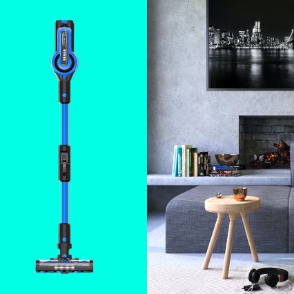 TESLA Electronics PureStar - Aspiradora escoba inalámbrica flexible 3en1 300W/2200 mAh negro/azul