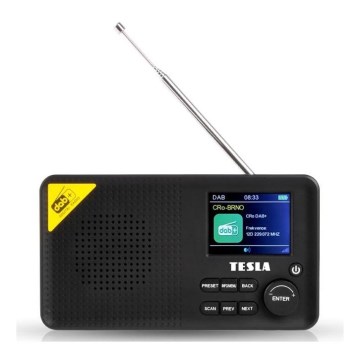 TESLA Electronics - Radio DAB+ FM 5W/1800 mAh negro