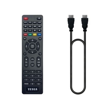 TESLA Electronics - Receptor DVB-T2 H.265 (HEVC) 2xAAA + mando a distancia