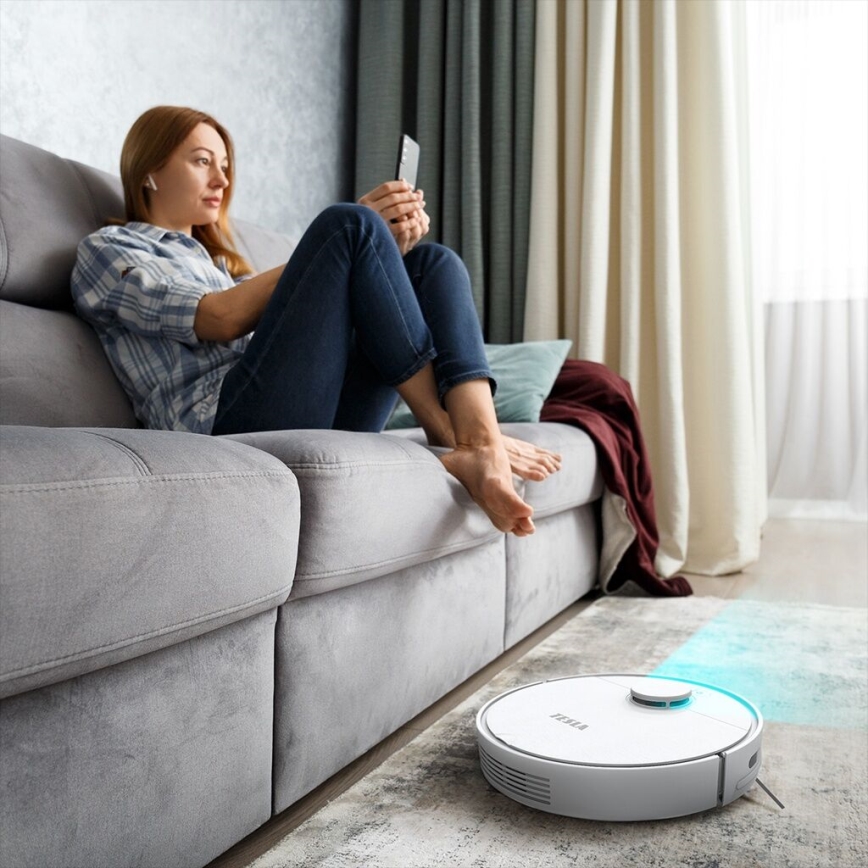 TESLA Electronics RoboStar - Robot aspirador inteligente 2en1 2550 mAh Wi-Fi blanco
