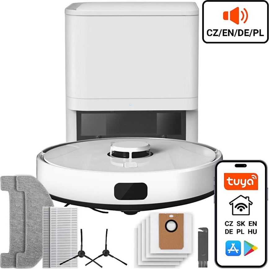 TESLA Electronics RoboStar - Robot aspirador inteligente 2en1 2600 mAh Wi-Fi blanco