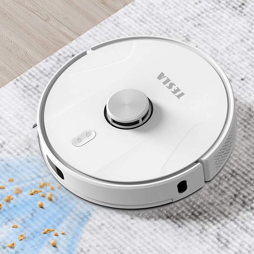 TESLA Electronics RoboStar - Robot aspirador inteligente 2en1 2600 mAh Wi-Fi blanco