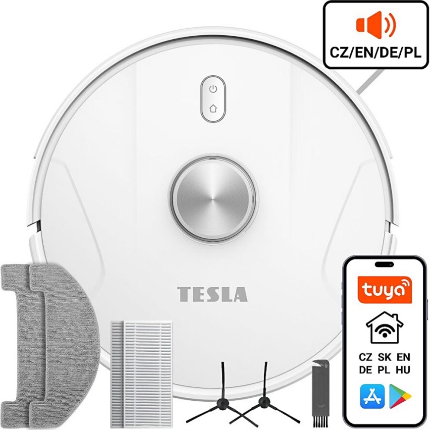 TESLA Electronics RoboStar - Robot aspirador inteligente 2en1 2600 mAh Wi-Fi blanco