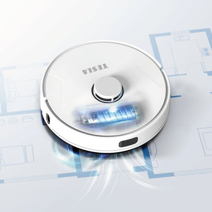 TESLA Electronics RoboStar - Robot aspirador inteligente 2en1 2600 mAh Wi-Fi blanco